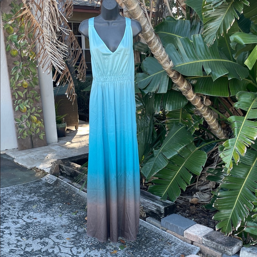 White House black market ombre  grecian  style dress
